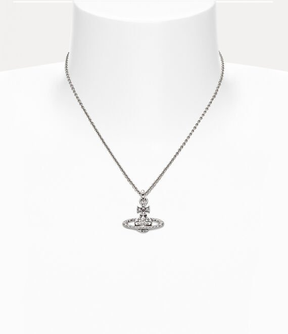 Vivienne Westwood The Mayfair Bas Relief Pendant in Rhodium Crystal